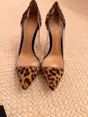 Gianvito Rossi pvc plexi leopard 36.5